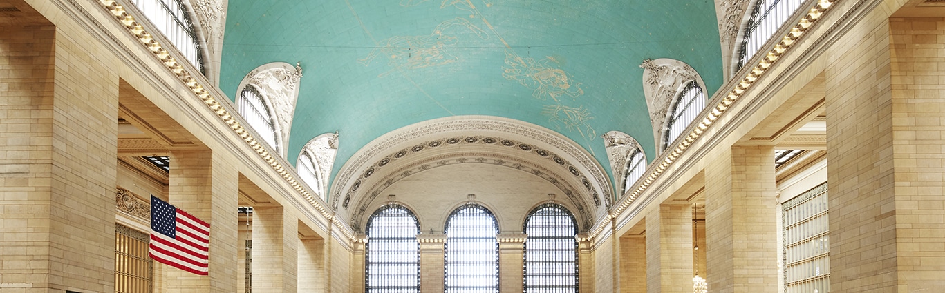 arched interior exterior with high ceiling and columns